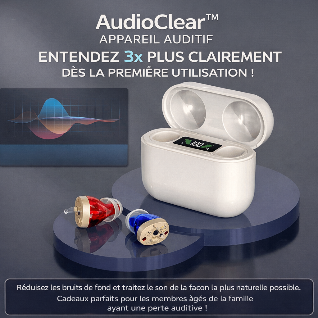 AudioClear™ Appareil Auditif | Entendez 3x plus clairement dès la première utilisation !