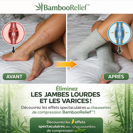 BambooRelief™ Manchons Anti-Fatigue | Soulagez vos pieds et retrouvez un confort immédiat !