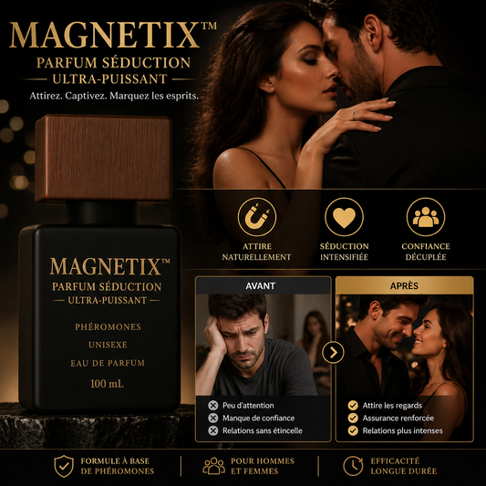 MagnetiX™ Parfum Séduction Ultra-Puissant | Déclenchez un désir incontrôlable dès la première vaporisation !