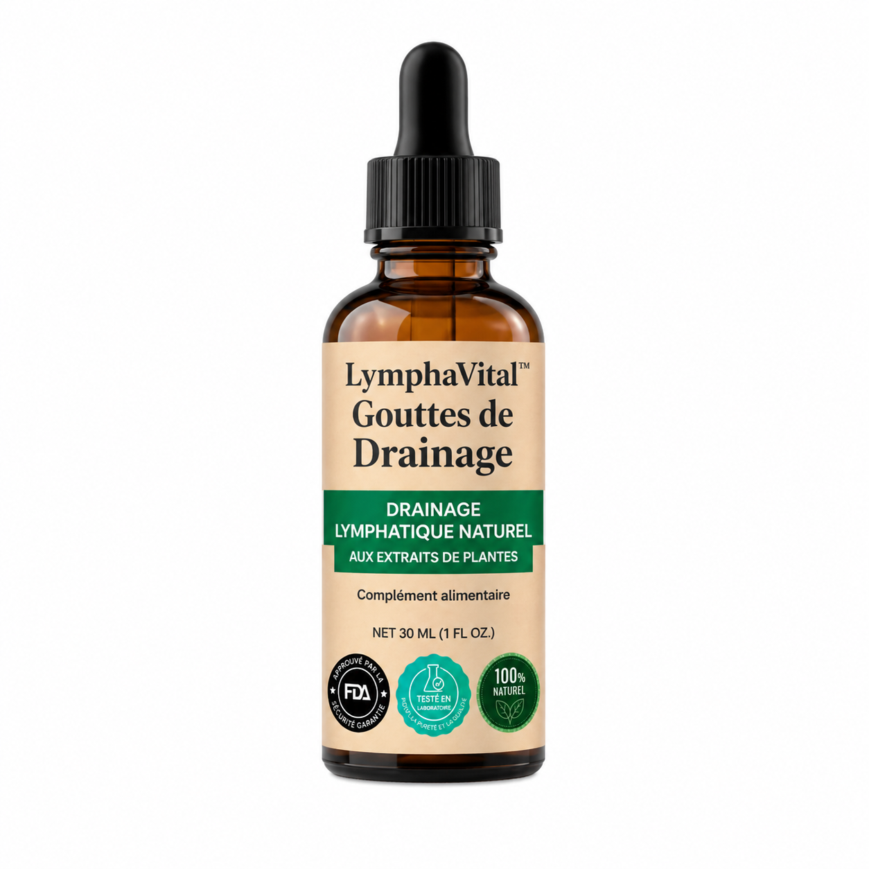 LymphaVital™ Gouttes de Drainage | Éliminez vos gonflements et rétentions d'eau en 7 jours chrono !