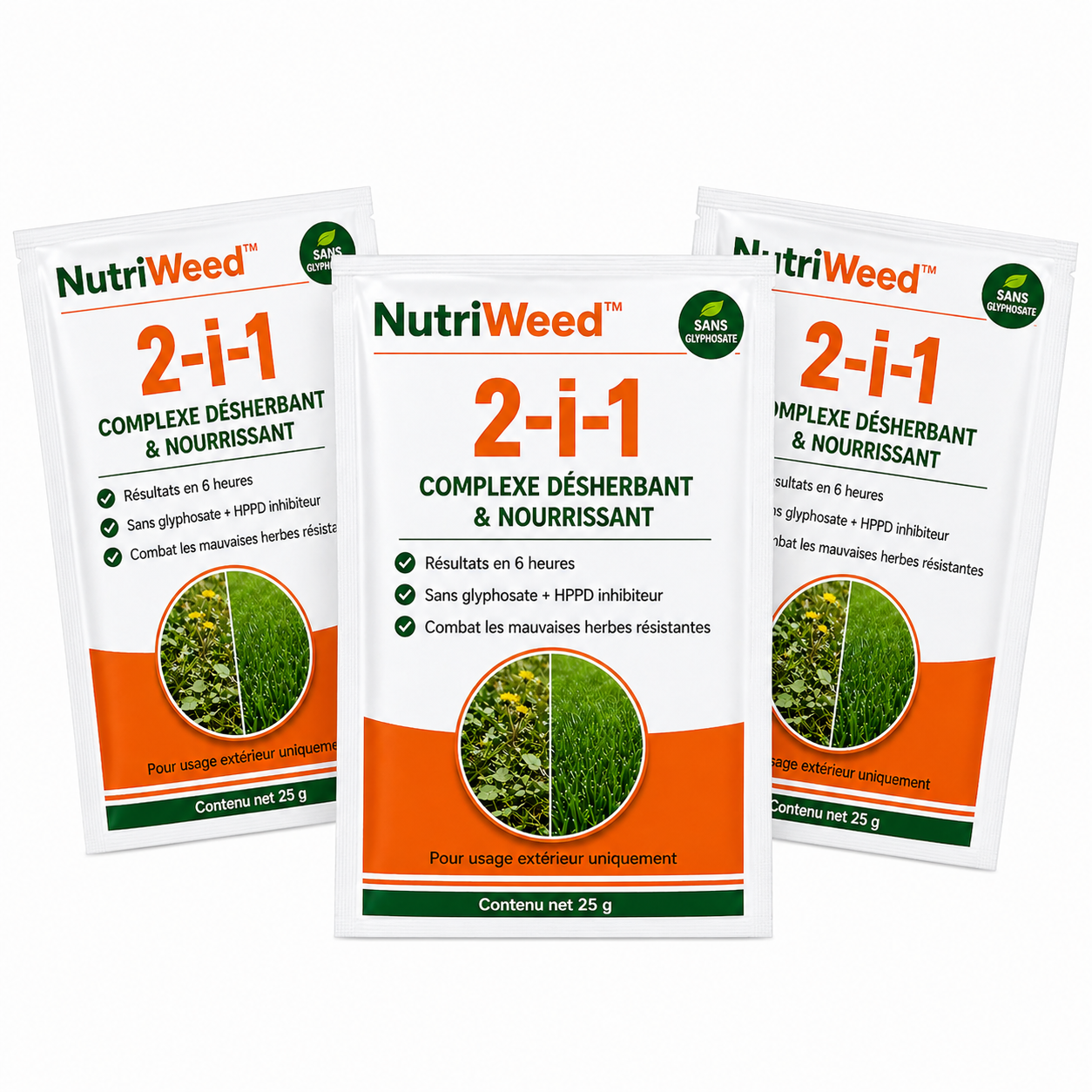 NutriWeed™ Complexe Désherbant & Nourrissant | Tuez les mauvaises herbes à la racine et densifiez votre pelouse dès aujourd'hui !