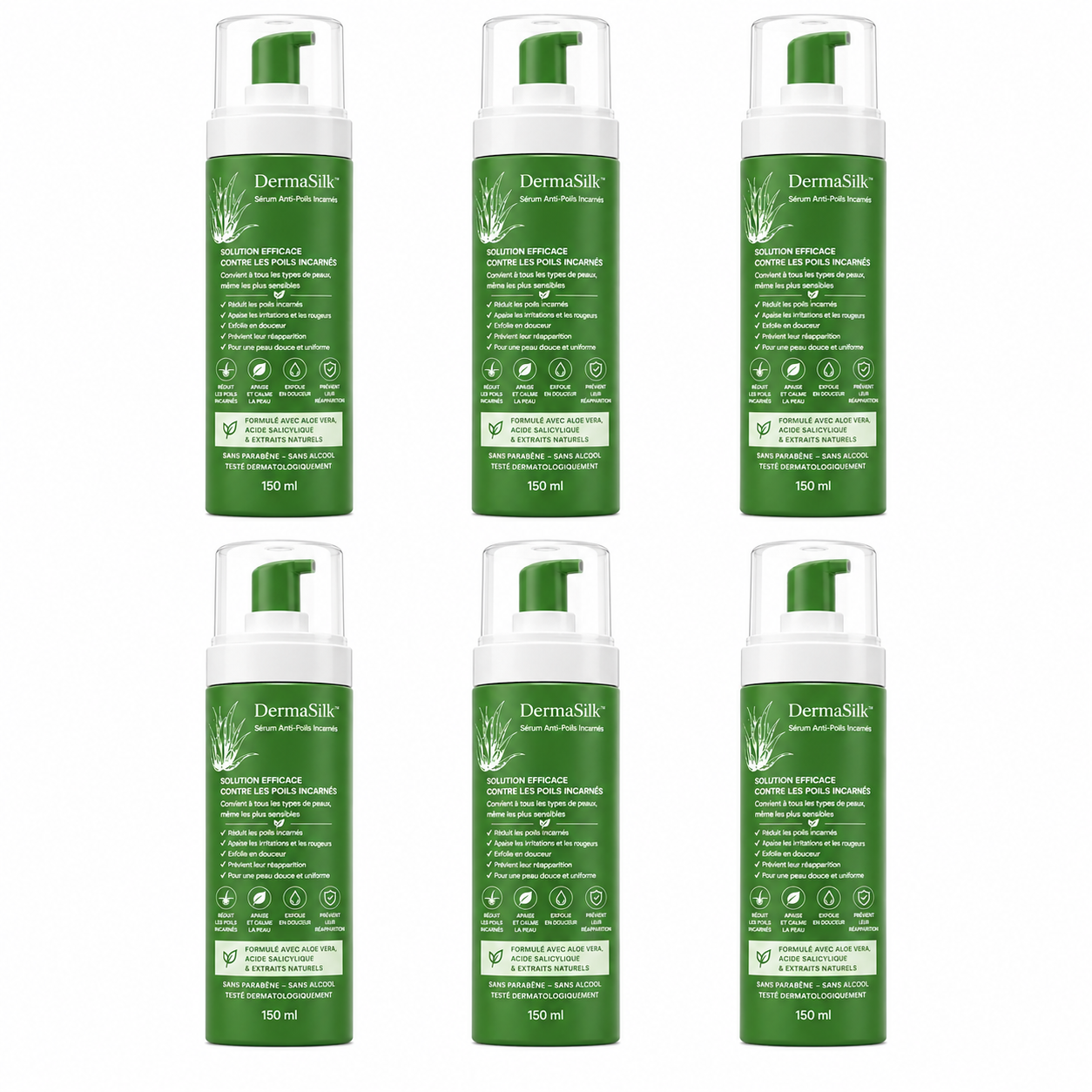 DermaSilk™ Sérum Anti-Poils Incarnés | Éliminez 95% des boutons et rougeurs de rasage en seulement 7 jours !