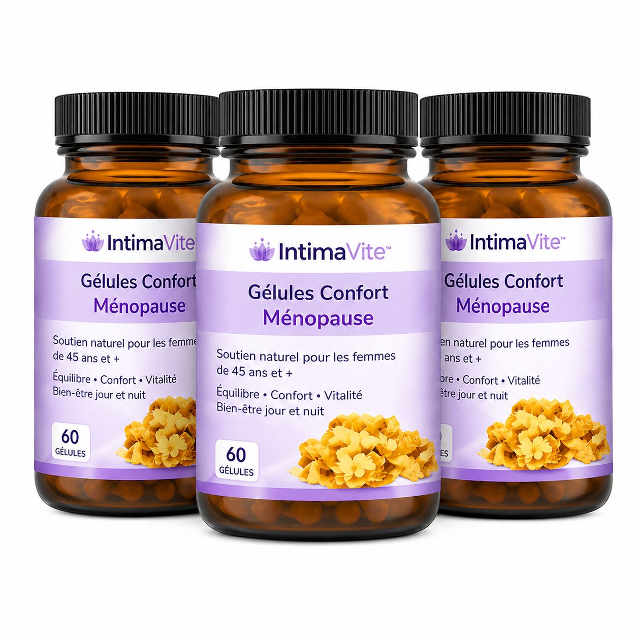 IntimaVite™ Gélules Confort Ménopause | Éliminez l'inconfort intime et ravivez votre désir !