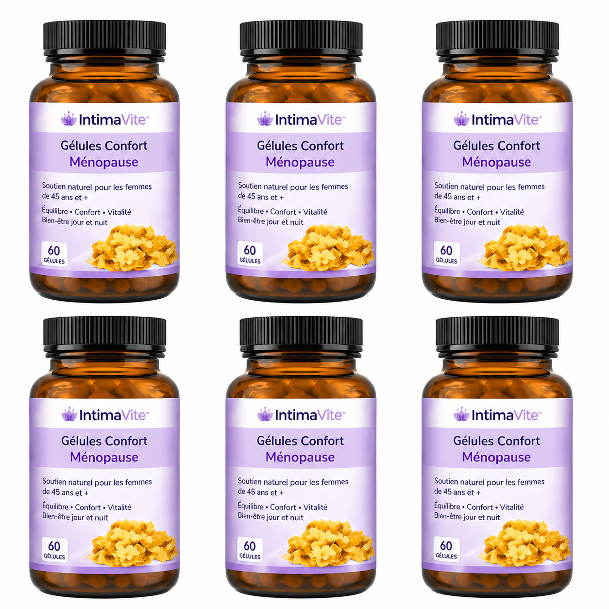 IntimaVite™ Gélules Confort Ménopause | Éliminez l'inconfort intime et ravivez votre désir !