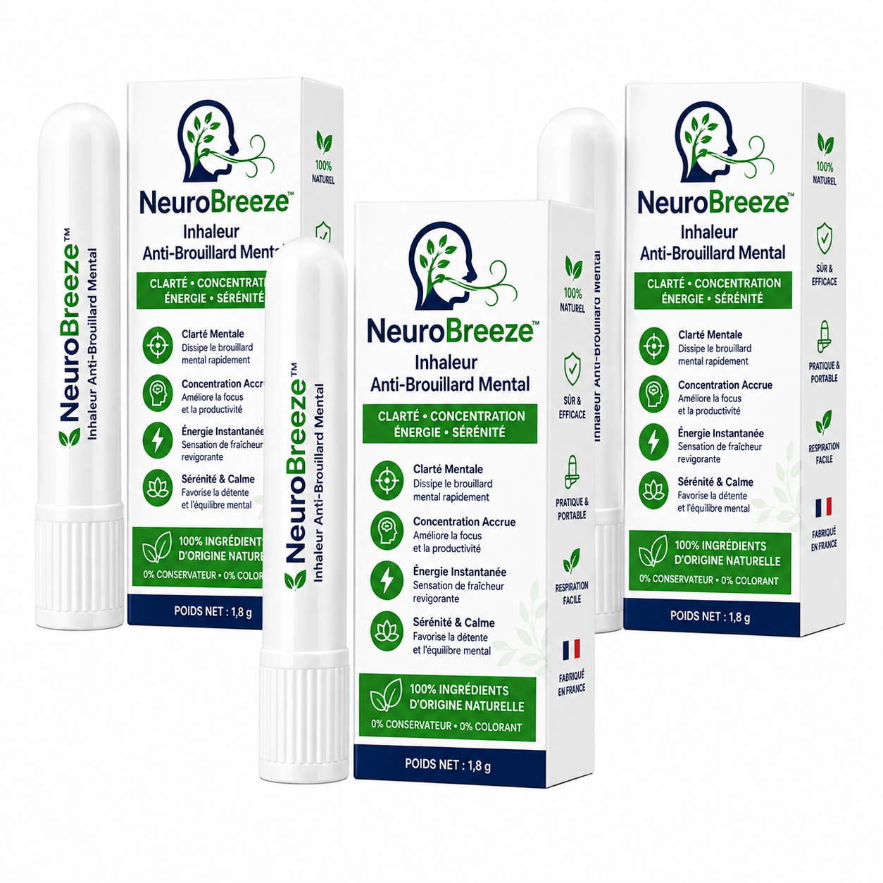 NeuroBreeze™ Inhaleur Anti-Brouillard Mental | Dissipez la fatigue cérébrale et retrouvez un esprit vif en 60 secondes chrono !