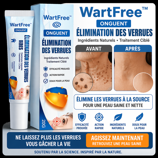 WartFree™ Crème Anti-Verrues | Éliminez les verrues et retrouvez une peau lisse en 4 jours !