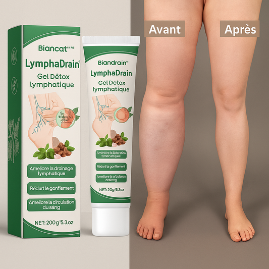 LymphaDrain™ Gel Détox Lymphatique | Dégonfle jambes et chevilles en 24 heures chrono!