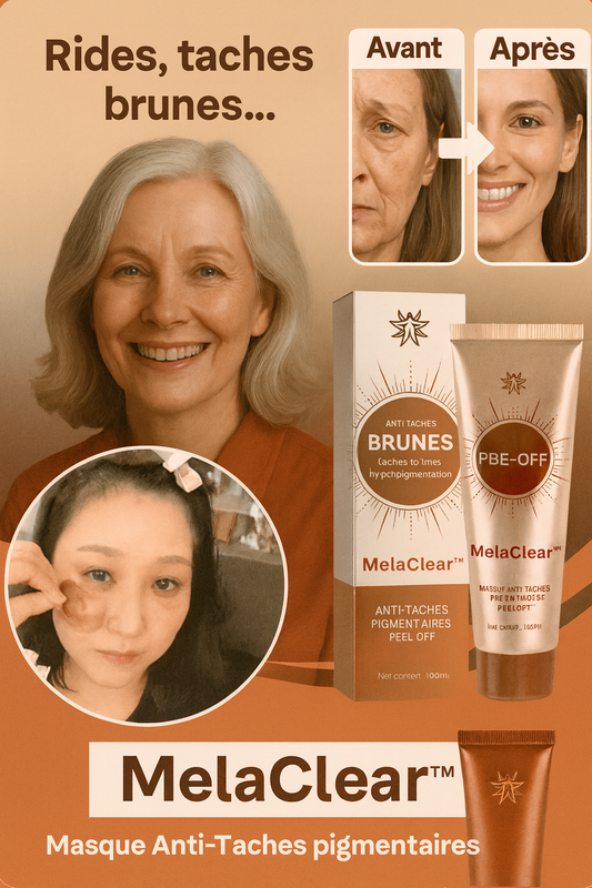 MelaClear™ Masque Anti-Taches Pigmentaires Peel-Off | Efface 93% des taches brunes en 7 jours seulement!