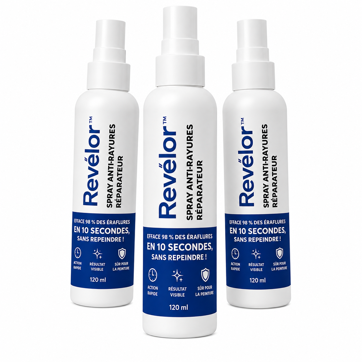 Revélor™ Spray Anti-Rayures Réparateur | Efface 98 % des Éraflures en 10 Secondes, Sans Repeindre!