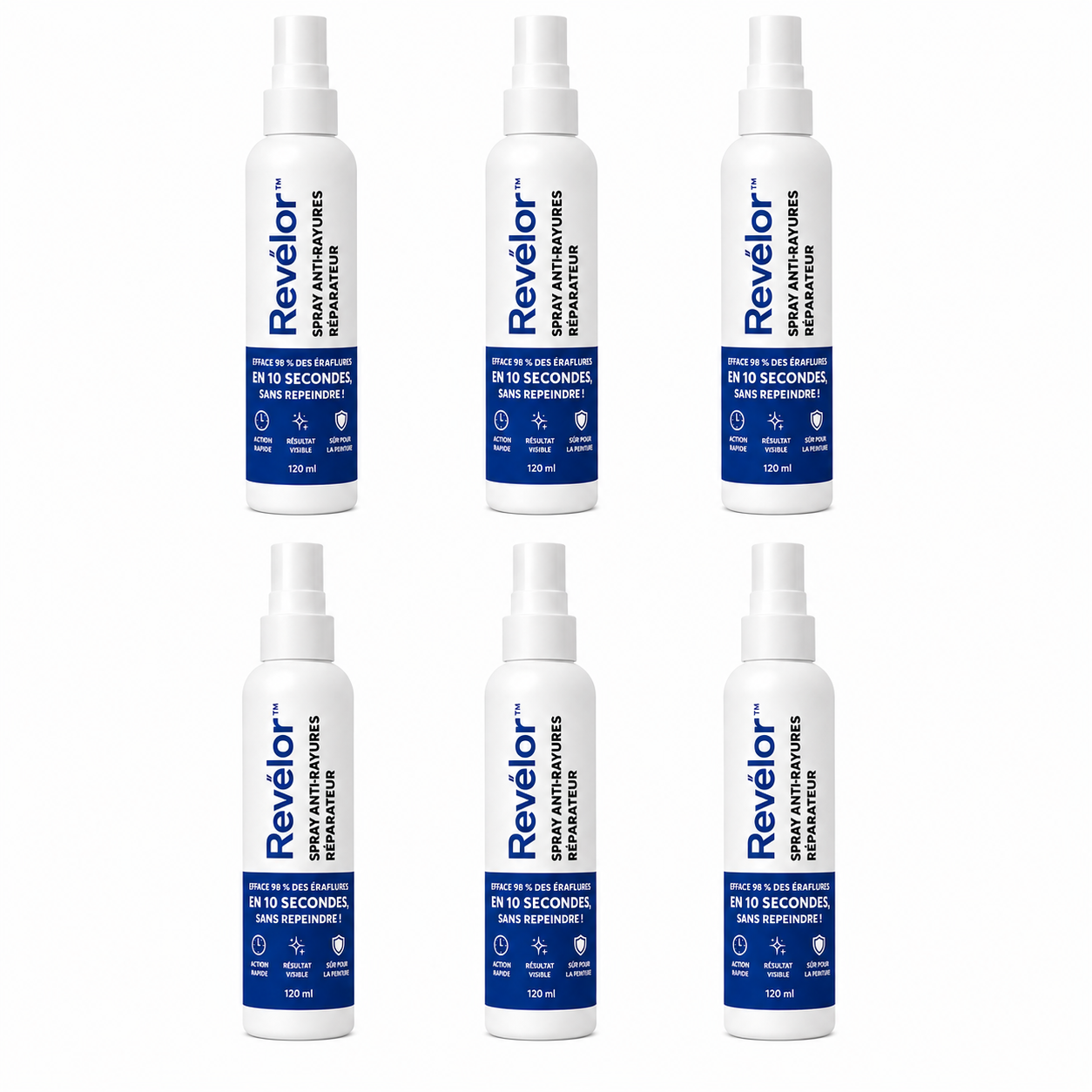Revélor™ Spray Anti-Rayures Réparateur | Efface 98 % des Éraflures en 10 Secondes, Sans Repeindre!