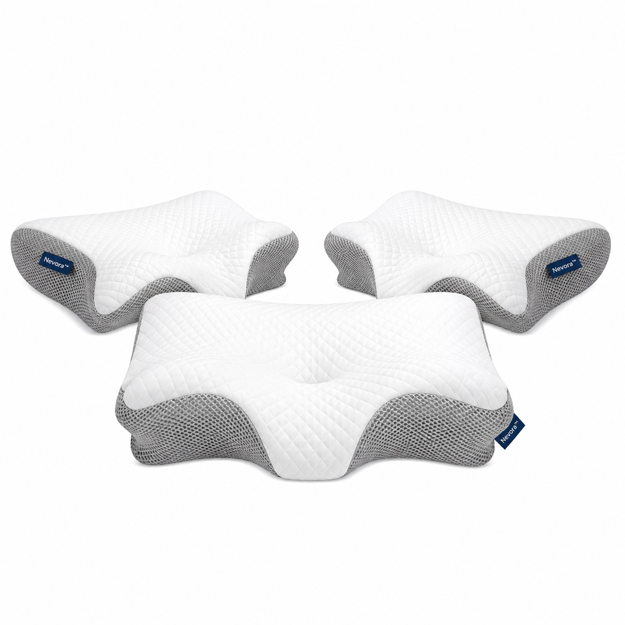 Nevora™ Oreiller Cervical Orthopédique Révolutionnaire | Éliminez ronflements et douleurs cervicales dès la première nuit !