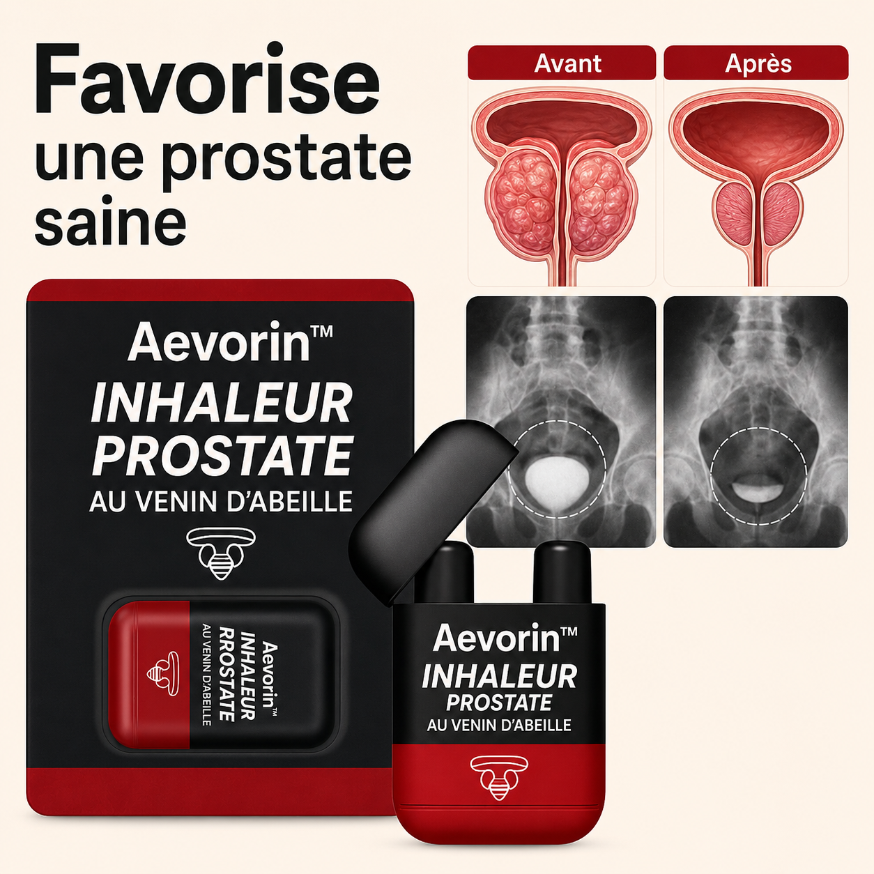 Aevorin™ Inhaleur Prostate au Venin d’Abeille | Retrouvez une érection ferme et immédiate en 3 minutes !