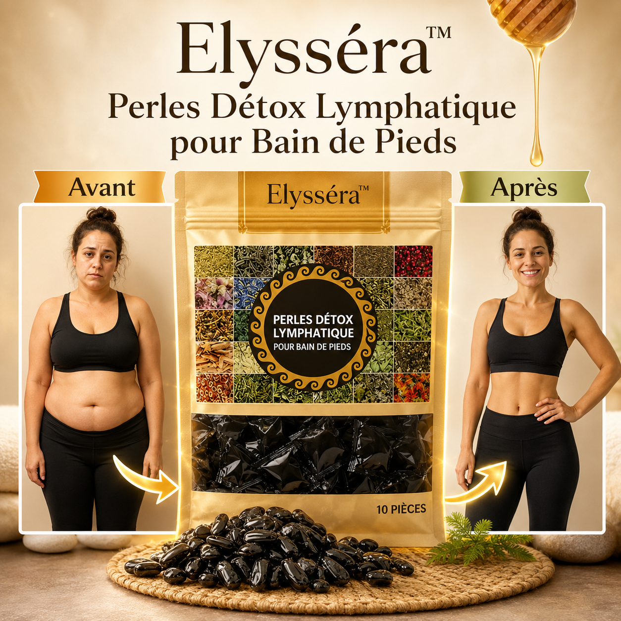 Elysséra™ Perles Détox Lymphatique pour Bain de Pieds | Drainez les toxines et retrouvez une énergie totale en 20 minutes !