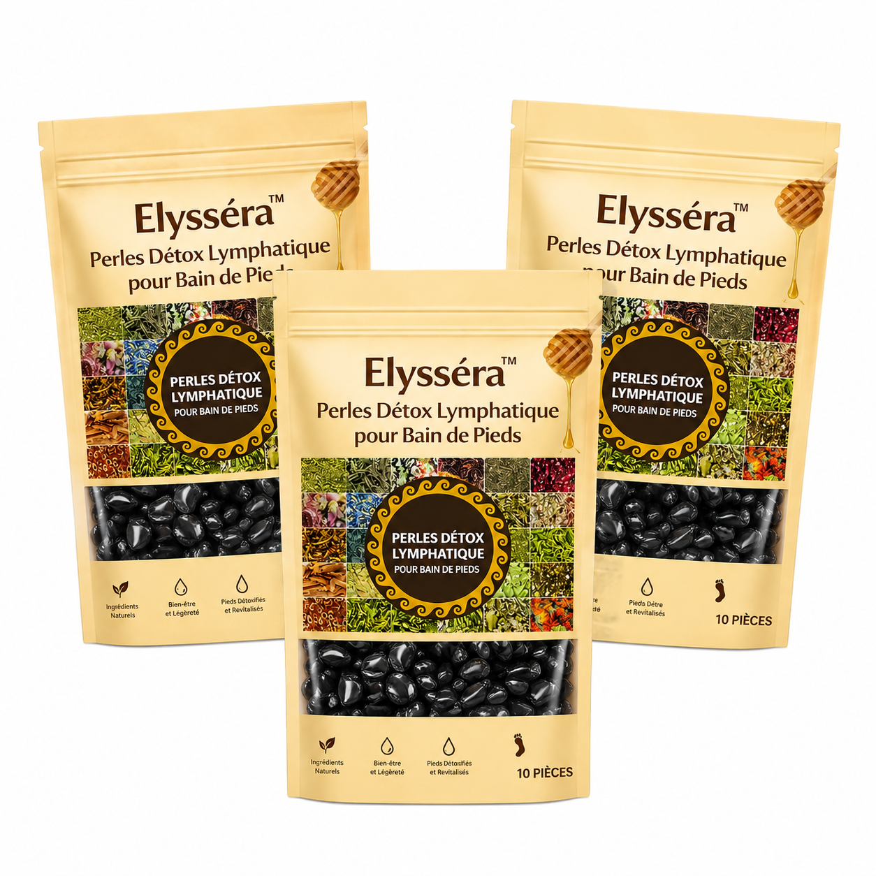 Elysséra™ Perles Détox Lymphatique pour Bain de Pieds | Drainez les toxines et retrouvez une énergie totale en 20 minutes !