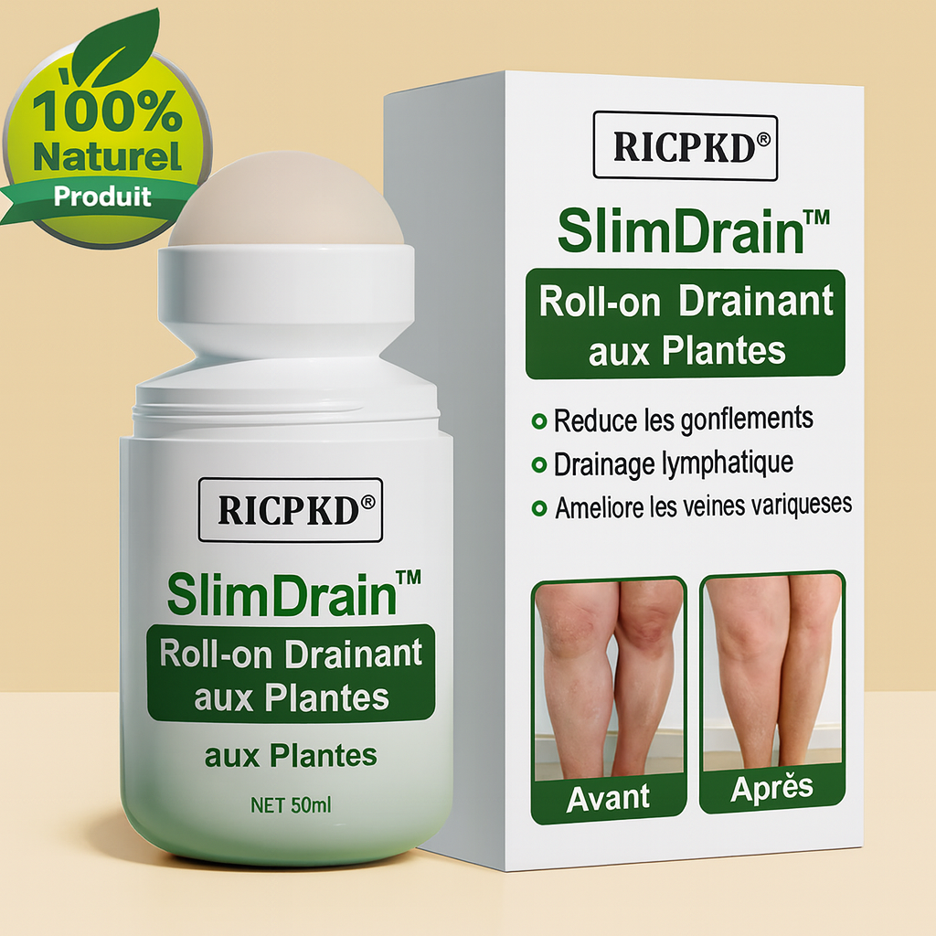 SlimDrain™ Roll-on Drainant aux Plantes | Élimine l’œdème et affine les jambes en 5 minutes!