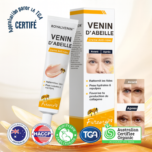 RoyalVenin™ Crème Anti-rides au Venin d’Abeille | Lisse la peau et rajeunit en 5 minutes chrono!