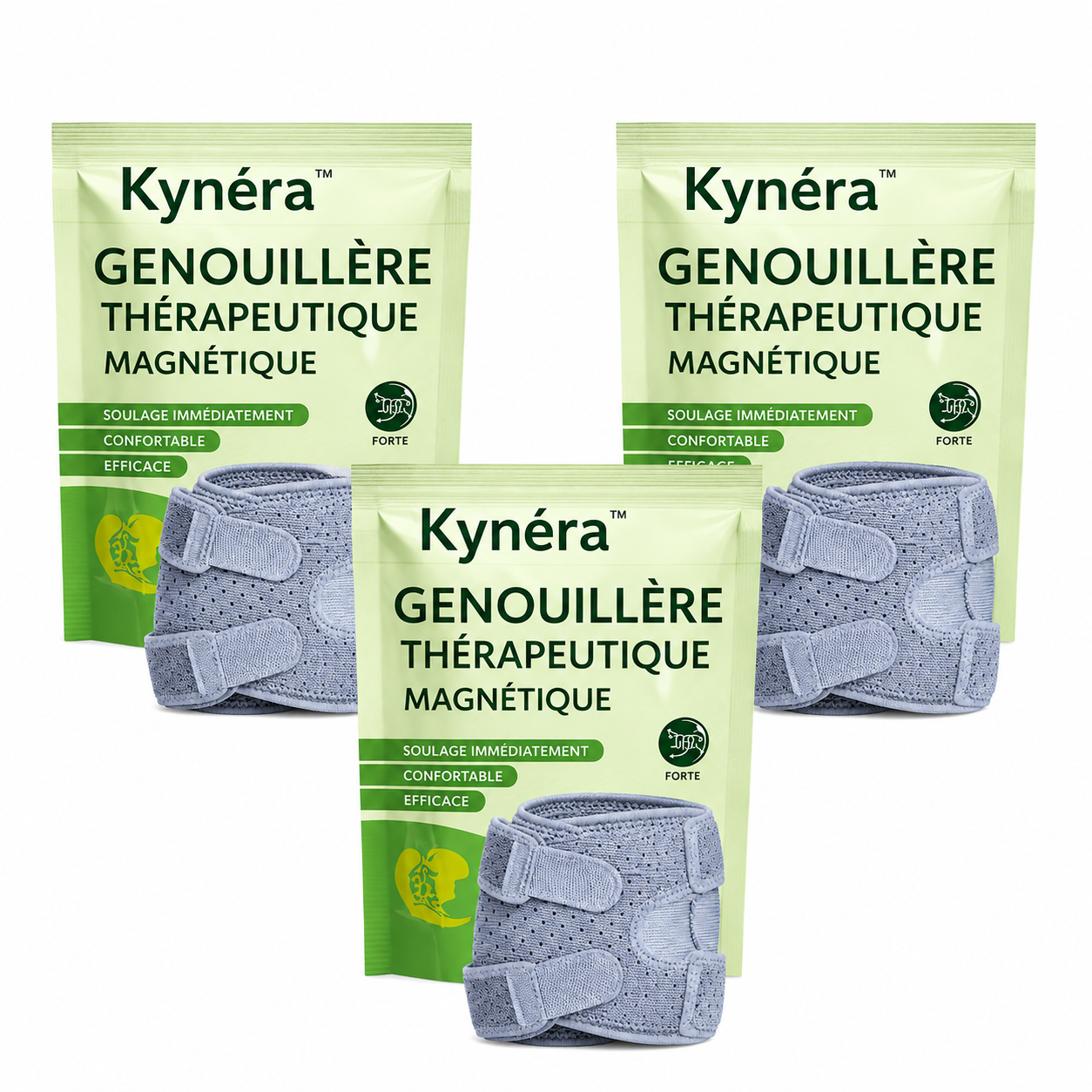 Kynéra™ Genouillère Thérapeutique Magnétique | Éliminez la douleur du genou en 3 minutes !
