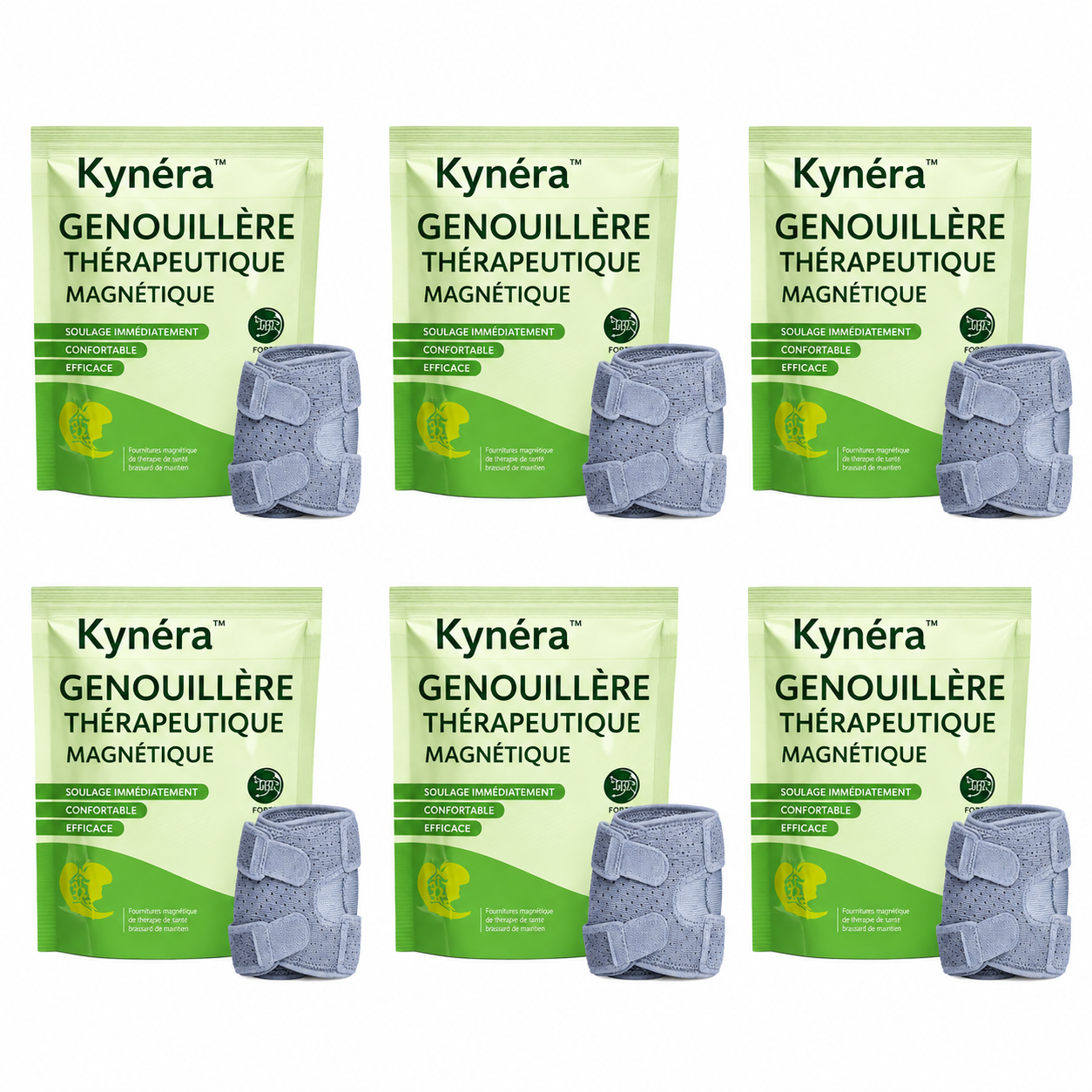 Kynéra™ Genouillère Thérapeutique Magnétique | Éliminez la douleur du genou en 3 minutes !
