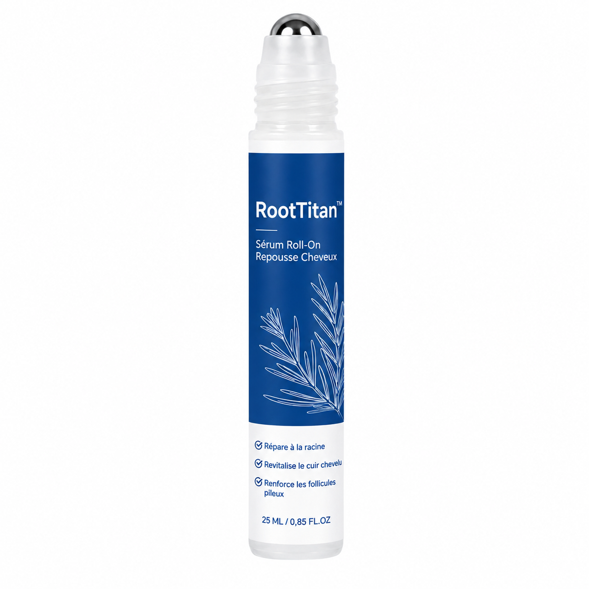 RootTitan™ Sérum Roll-On Repousse Cheveux | Ciblez les zones clairsemées et retrouvez des cheveux plus denses dès la racine !