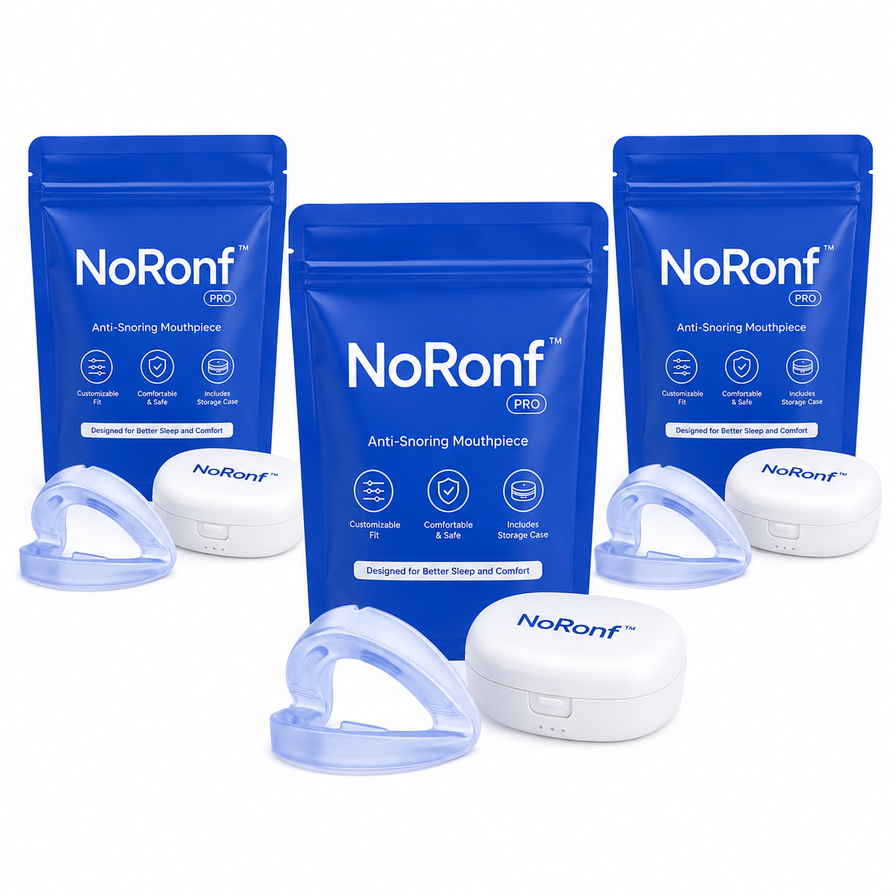 NoRonf™ Embout Anti-Ronflement Confort | Stoppez les ronflements dès la première nuit et laissez votre partenaire dormir enfin !