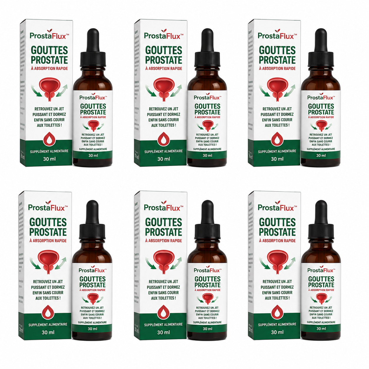 ProstaFlux™ Gouttes Prostate à Absorption Rapide | Retrouvez un jet puissant et dormez enfin sans courir aux toilettes !