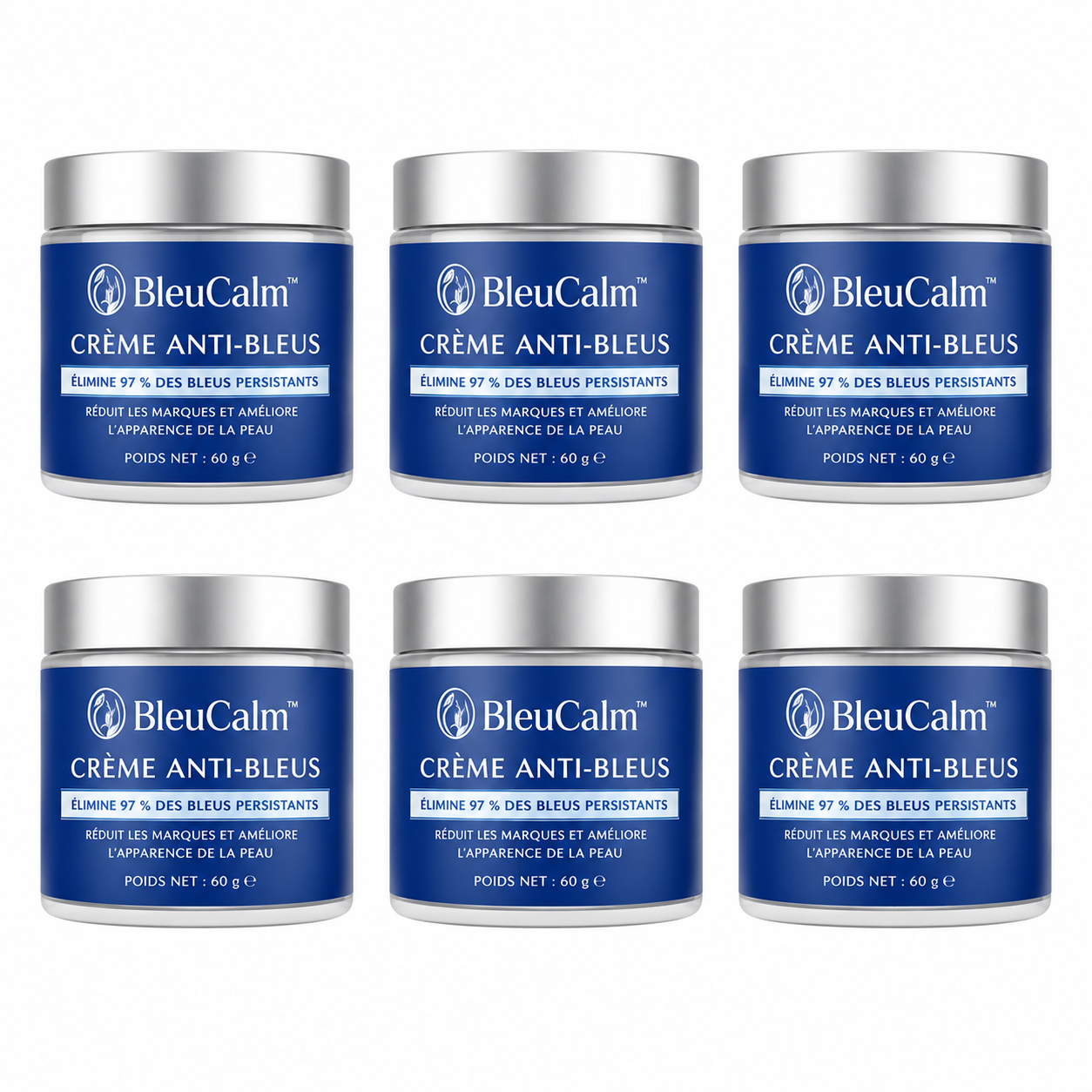 BleuCalm™ Crème Anti-Bleus | Éliminez 97 % des bleus persistants et de la peau parcheminée en 36 heures !