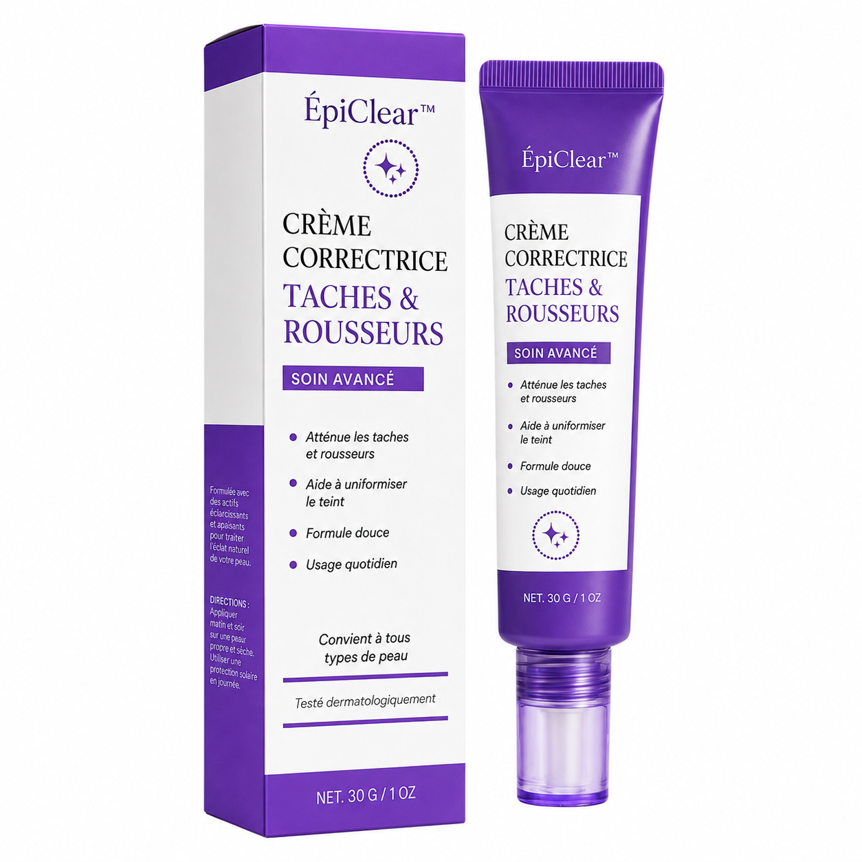 ÉpiClear™ Crème Correctrice Taches & Rousseurs | Révélez un teint plus net, plus lumineux et uniforme jour après jour !