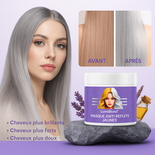 LumiBlond™ Masque Anti-Reflets Jaunes | Rend vos cheveux doux et brillants en 5 minutes!