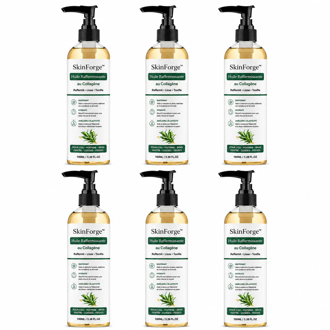SkinForge™ Huile Raffermissante au Collagène | Retendez la peau relâchée et retrouvez un corps plus lisse en 7 jours !