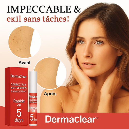 DermaClear™ Correcteur Anti-Verrues & Grains de Beauté | Élimine vos imperfections en 48h sans douleur!
