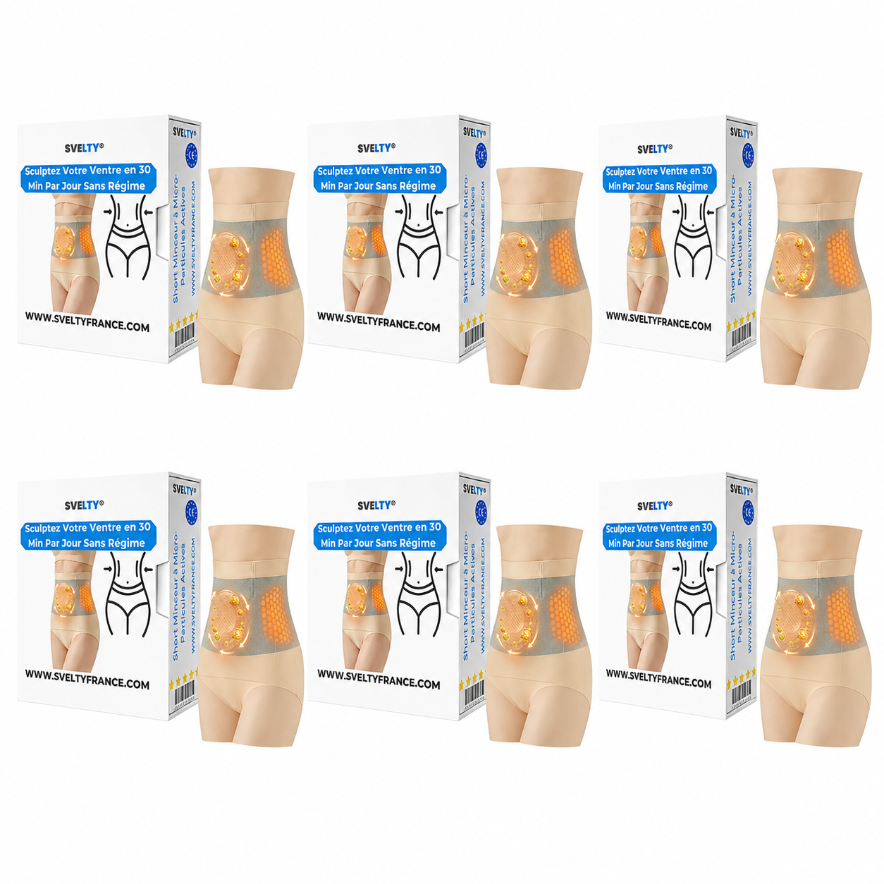 ThermoSculpt™ Short Minceur Thermo-Actif 4-en-1 | Affinez votre ventre en 30 minutes par jour, sans régime ni sport intensif !
