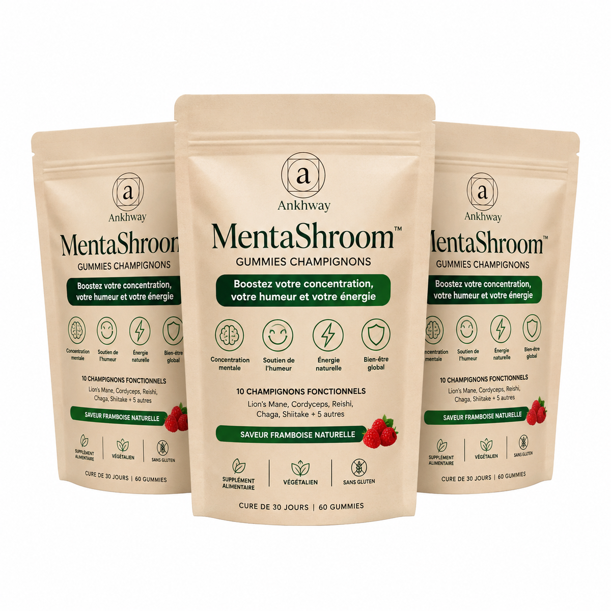 MentaShroom™ Gummies Champignons | Boostez votre concentration, votre humeur et votre énergie sans caféine ni crash !
