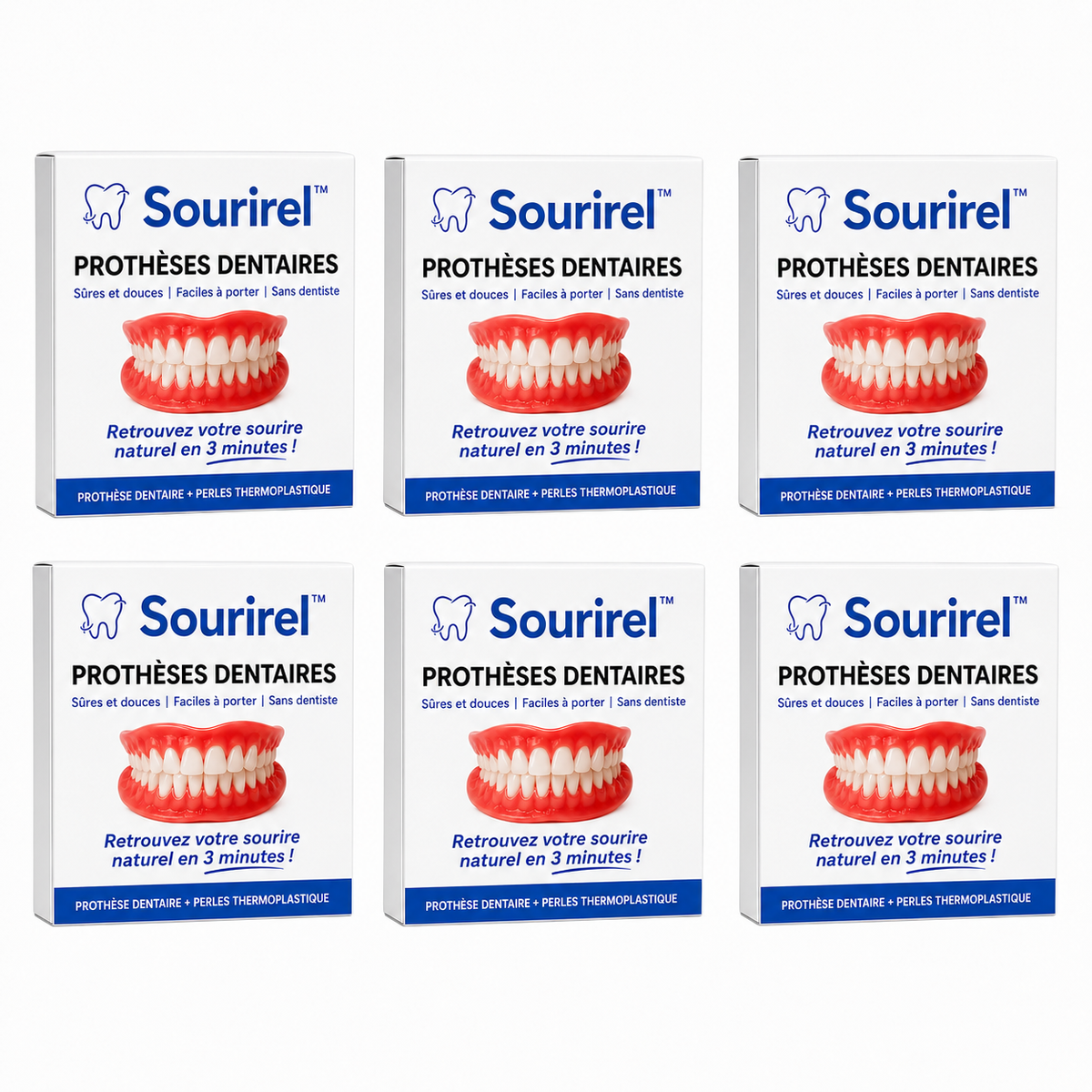 Sourirel™ Prothèses dentaires | Retrouvez votre sourire naturel en 3 minutes !