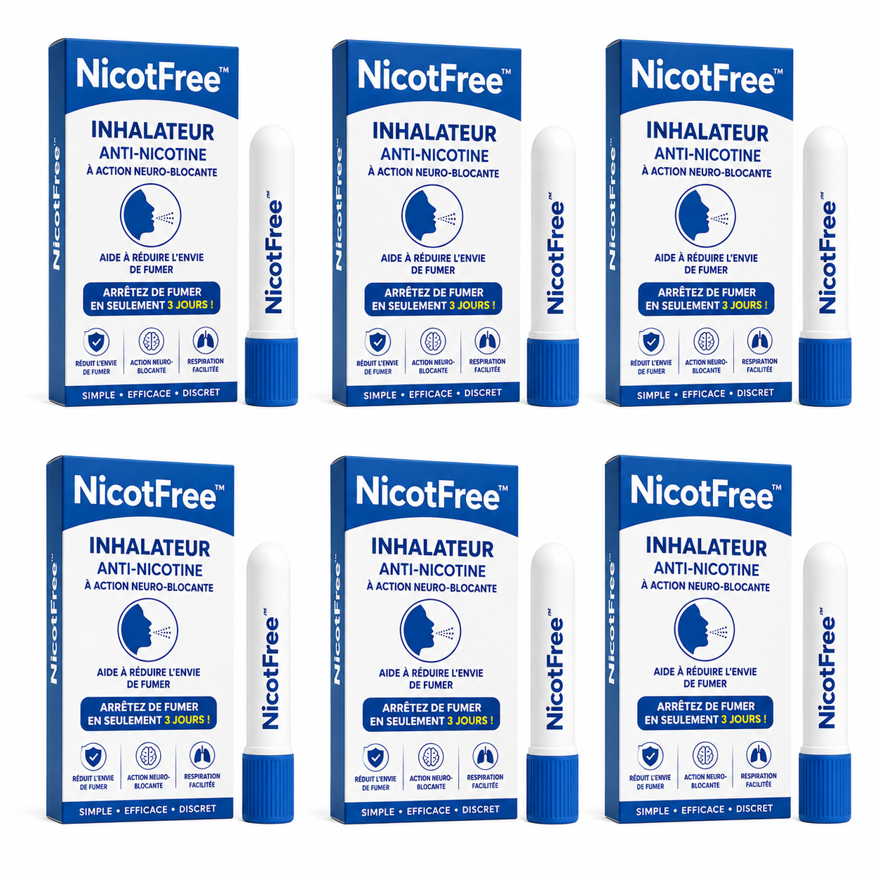 NicotFree™ Inhalateur Anti-Nicotine à Action Neuro-Blocante | Arrêtez de fumer en seulement 3 jours !