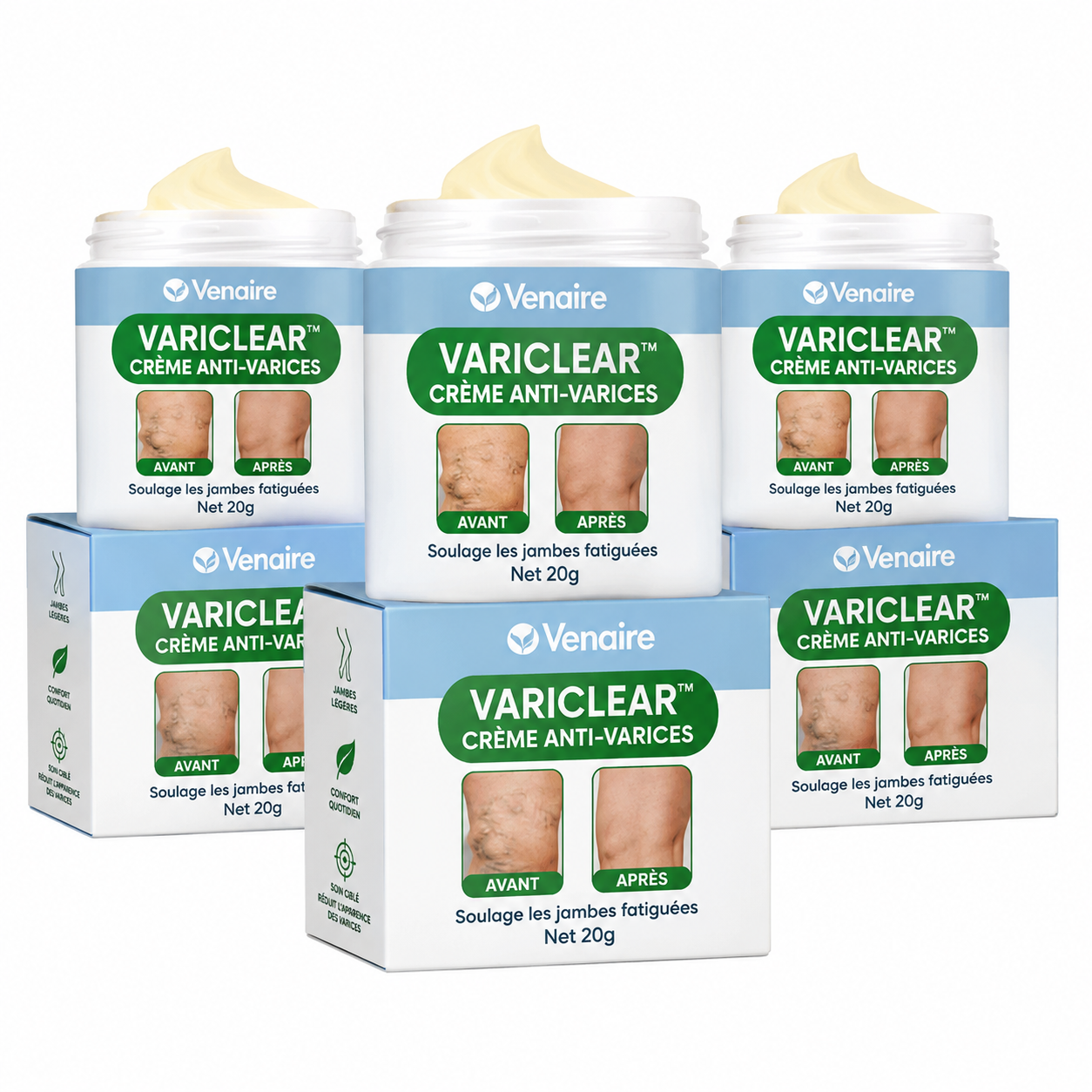 VariClear™ Crème Anti-Varices | Aide à atténuer l’apparence des varices et à prendre soin des jambes fatiguées !