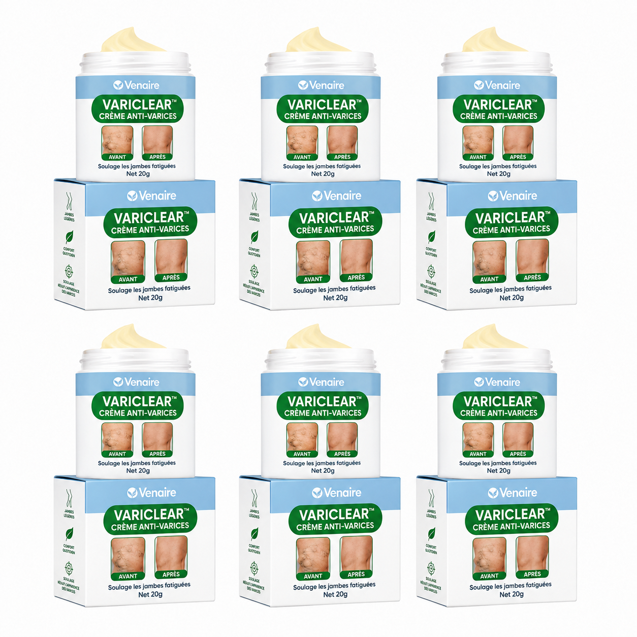 VariClear™ Crème Anti-Varices | Aide à atténuer l’apparence des varices et à prendre soin des jambes fatiguées !