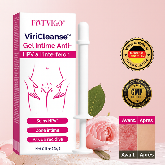 ViriCleanse™ Gel Intime Anti-HPV à l’Interféron | Élimine 99,9 % des virus HPV dès les premières applications!