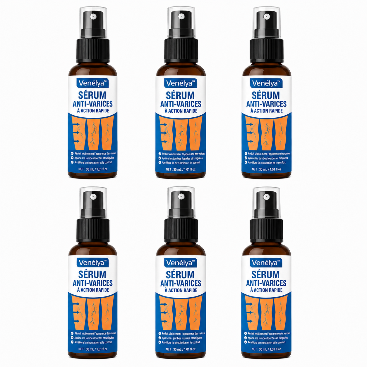 Venélya™ Sérum Anti-Varices à Action Rapide | Élimine 95% des varices visibles en 4 jours!