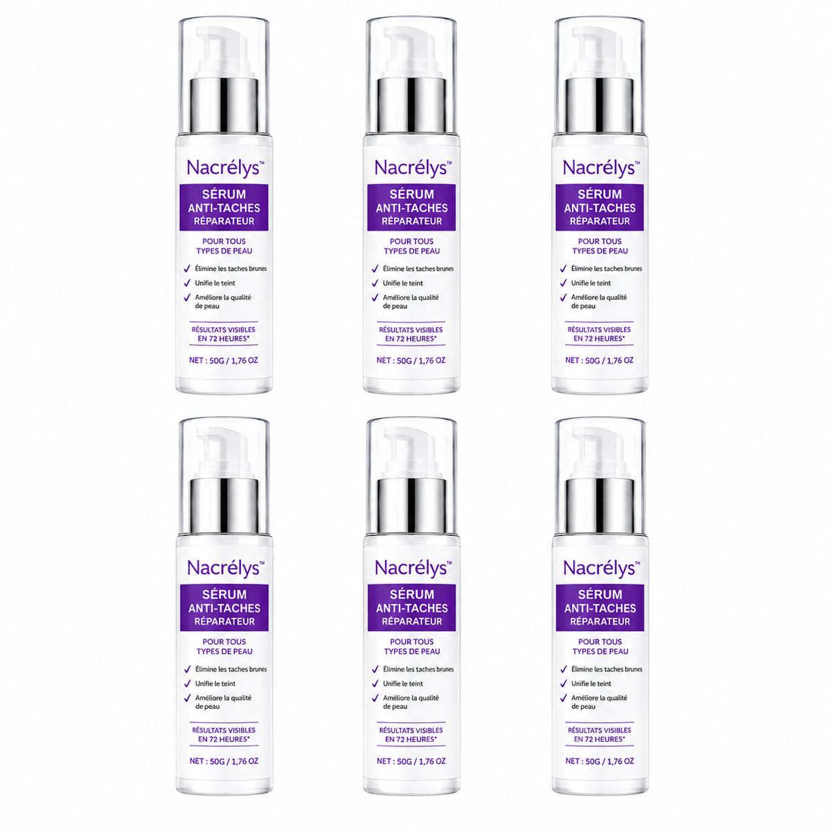 Nacrélys™ Sérum Anti-Taches Réparateur | Effacez vos taches brunes en 72 heures et révélez une peau éclatante !