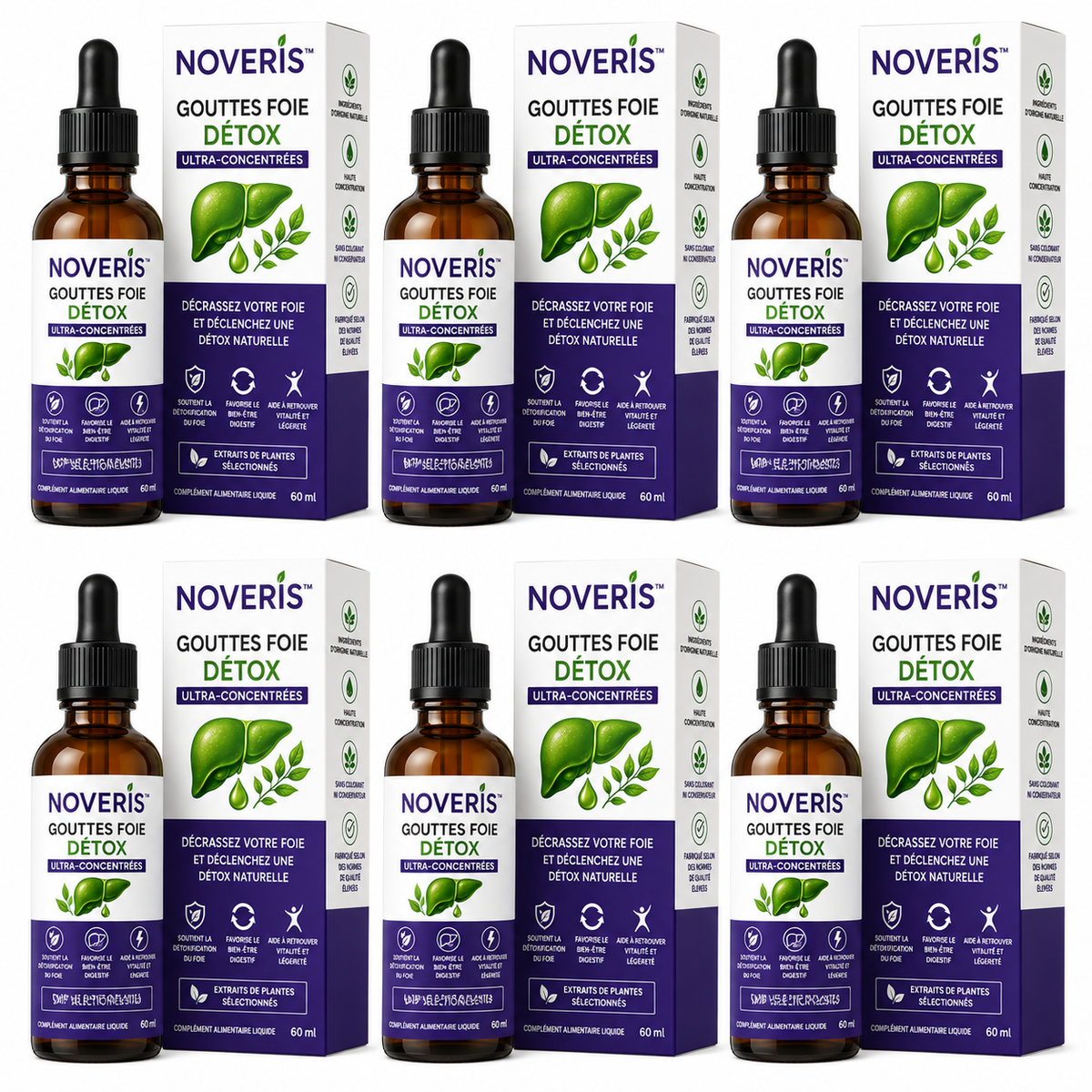 Noveris™ Gouttes Foie Détox Ultra-Concentrées | Décrassez votre foie et déclenchez une perte de 5 kg en 7 jours !