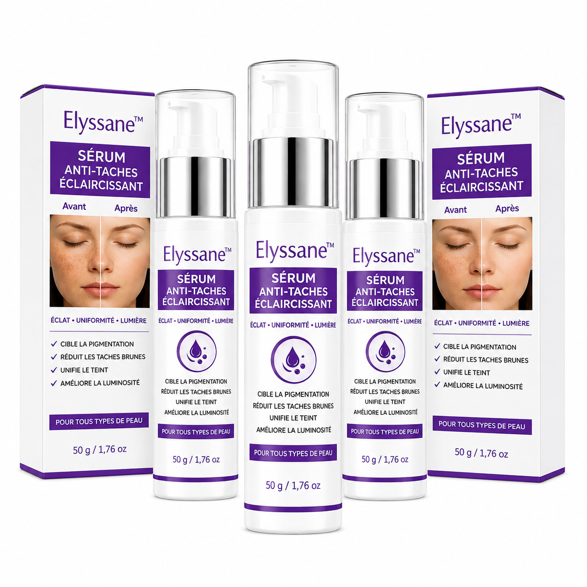 Elyssane™ Sérum Anti-Taches Éclaircissant | Effacez vos taches brunes en 72 heures chrono !