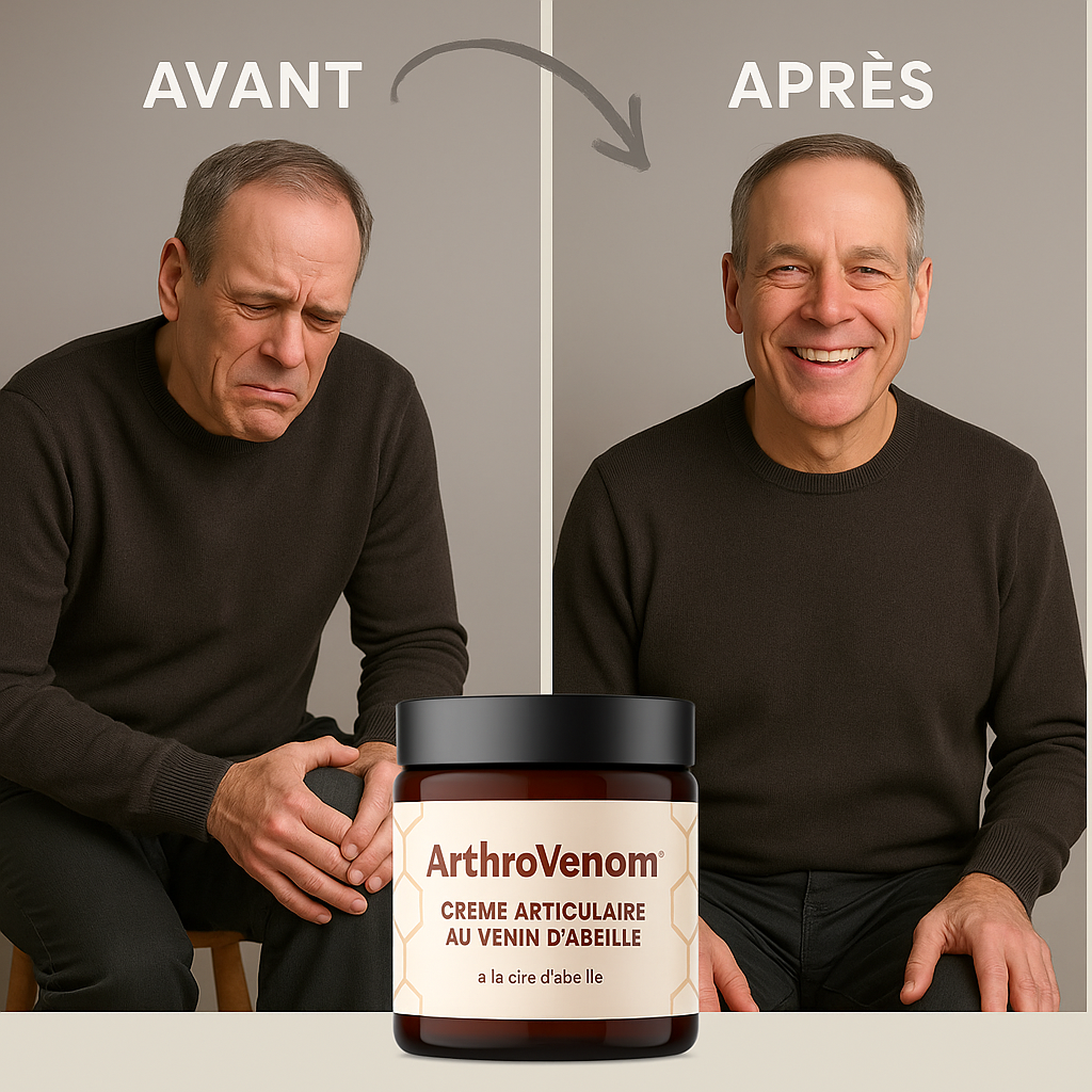 ArthroVenom™ Crème Articulaire au Venin d’Abeille | Soulage vos douleurs en 3 minutes chrono!