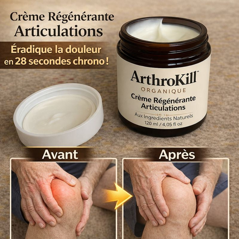 ArthroKill™ Crème Régénérante Articulations | Éradique la douleur en 28 secondes chrono !
