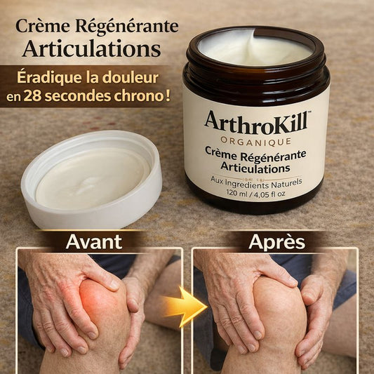 ArthroKill™ Crème Régénérante Articulations | Éradique la douleur en 28 secondes chrono !
