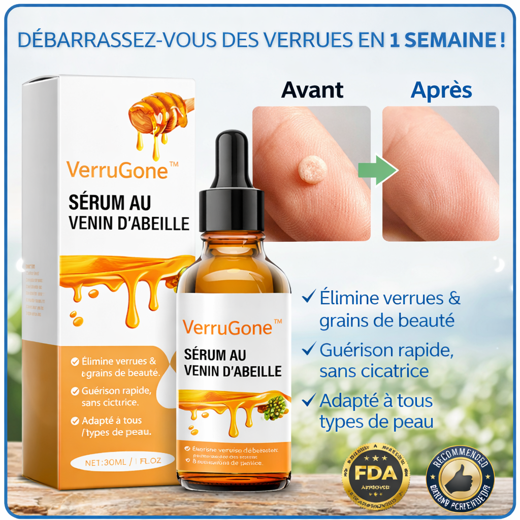 VerruGone™ Sérum au Venin d’Abeille | Faites disparaître vos verrues en 48 heures !