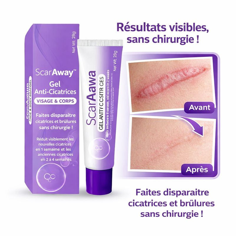 ScarAway™ Gel Anti-Cicatrices Visage & Corps | Faites disparaître cicatrices et brûlures sans chirurgie !