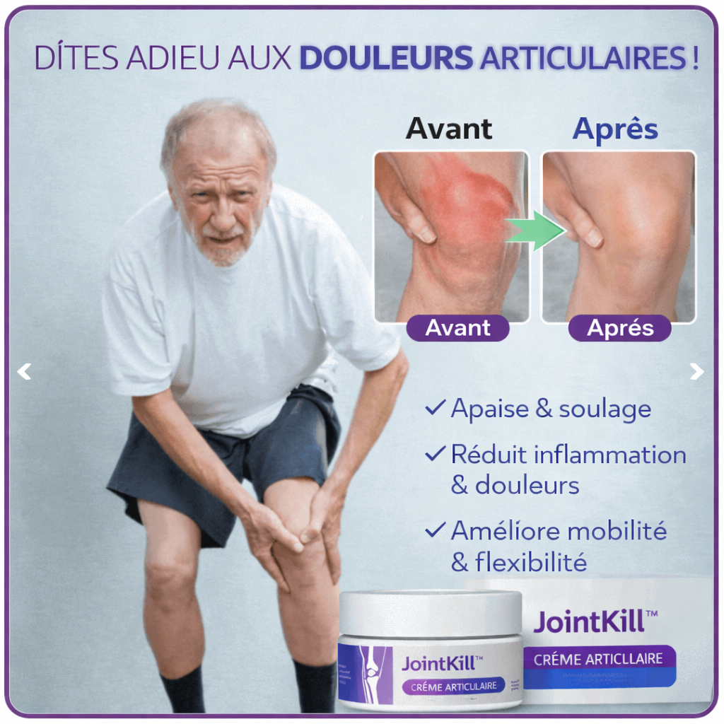 JointKill™ Crème Articulaire | Élimine les douleurs articulaires jusqu'à 87 % en seulement 48 heures !