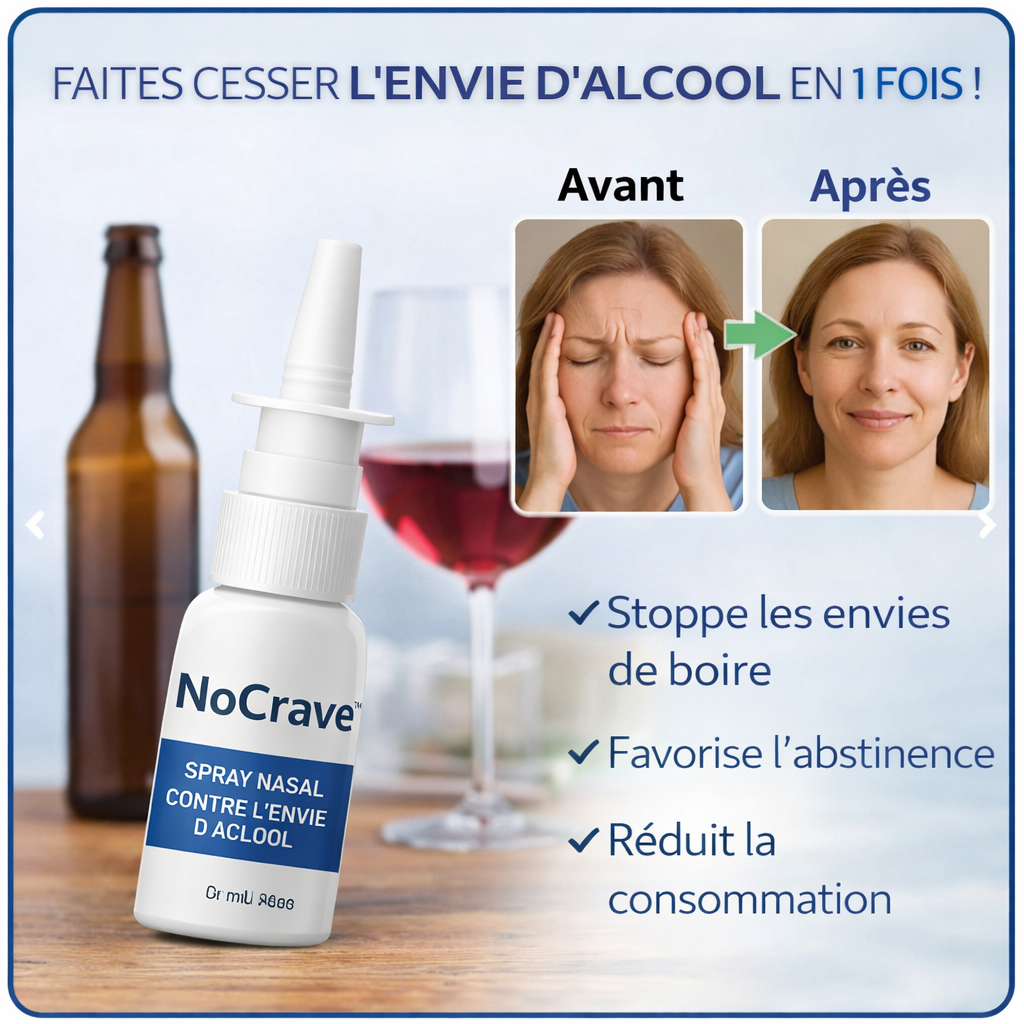 NoCrave™ Spray nasal contre l’envie d’alcool | Reprends le contrôle en 5 jours !