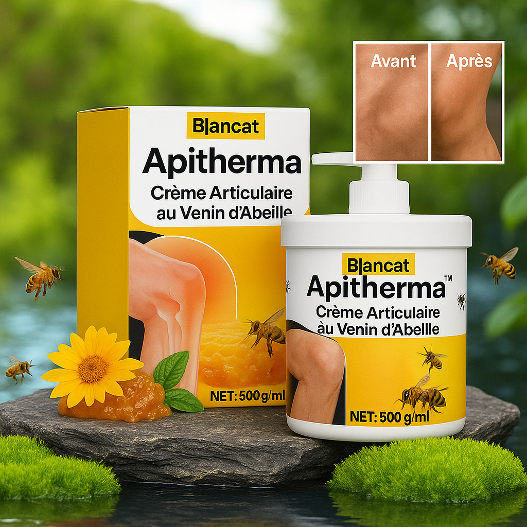 Apitherma™ Crème Articulaire au Venin d’Abeille | Stoppe la douleur, réduit l’inflammation et libère vos articulations en 10 minutes!