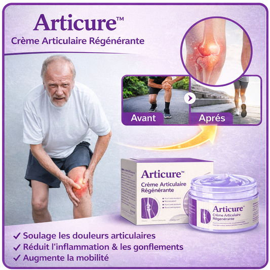 Articure™ Crème Articulaire Régénérante | Éliminez vos douleurs en 48 heures !